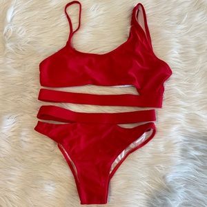 Swimlly Red Bikini Set Ladies Size S